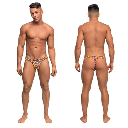 Męskie stringi bong, duże/duże rozmiary, nadruk