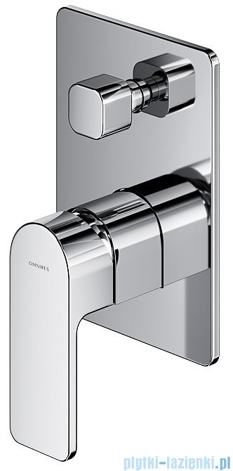 Omnires Baretti bateria natryskowa-wannowa podtynkowa z przełącznikiem chrom BA7835CR