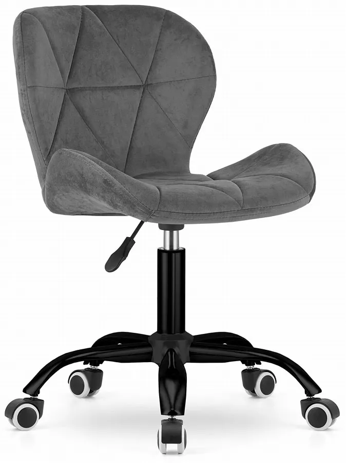 Elior Fotel welurowy biurowy szary M5-P75