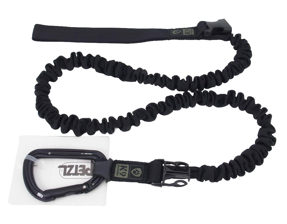 Smycz K9 Thorn Petzl z amortyzatorem czarna - 125 cm (0014/16 BLK-M)