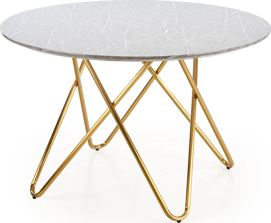 Elior Okrągły stół glamour Holly - złoty