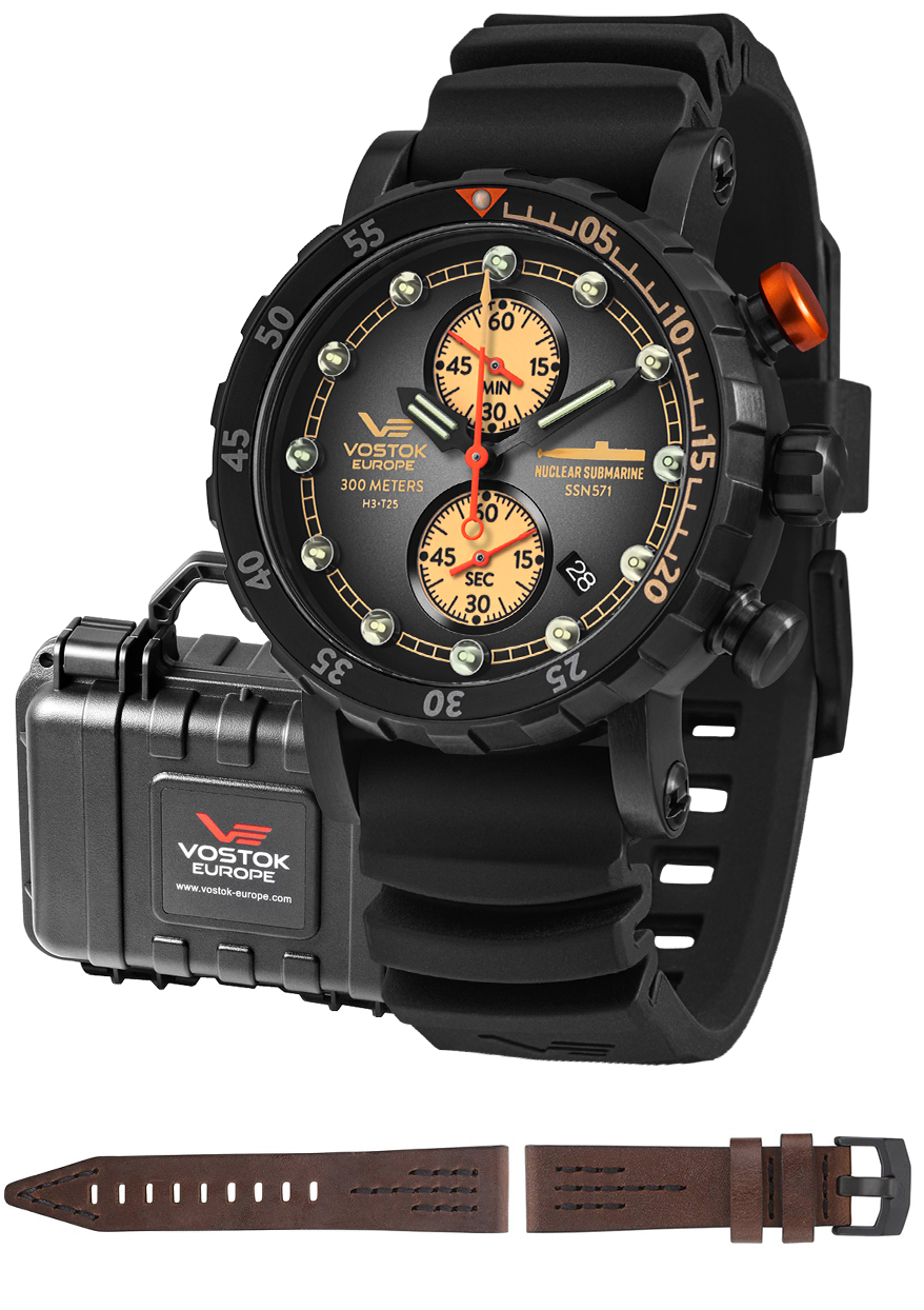 Vostok Europe Zegarek VK61-571C611S SSN 571 Nuclear Submarine Chrono -