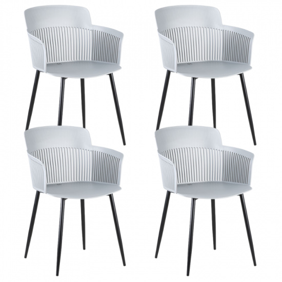 B2B Partner Plastikowe krzesło barowe MOLLY, szare 422023