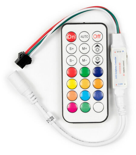 LED Line Pozosta$407e Kontroler RGB MAGIC IC SPI 12-24V + pilot RF 249372