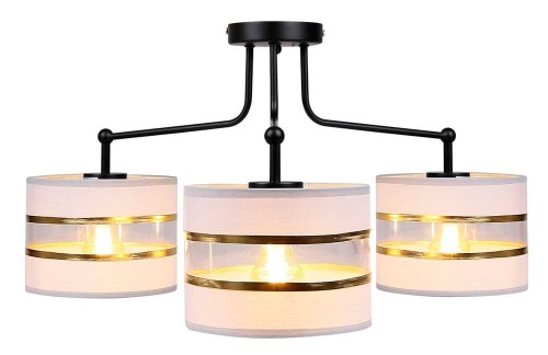 Candellux Lampa sufitowa czarna/chrom 3xE27 Andy 33-00514 33-00514