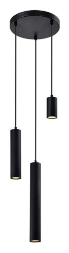 Candellux Lampa wisząca czarna talerz 3x25W Tubo 33-79084 33-79084