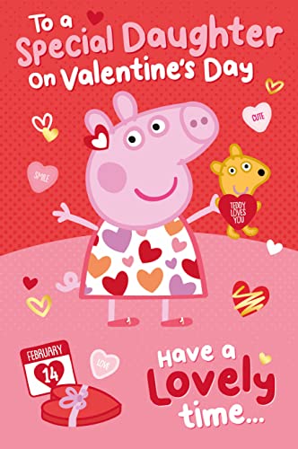 Danilo Promotions Świnka Peppa Walentynki kartka dla córki PGV03
