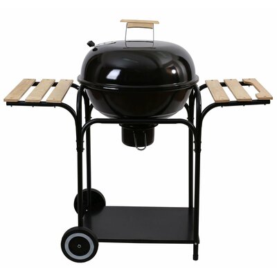 Activa Grill kulisty z półkami czarny, 44x44 cm