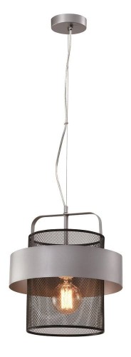 Candellux Lampa wisząca czarna/srebrna metalowy koszyk 40W E27 Fiba 31-78506 31-78506