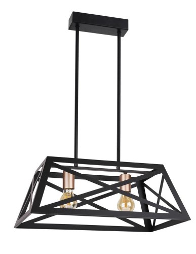 Candellux Lampa wisząca czarna metalowa 2x40W E27 Origami 32-78711 32-78711