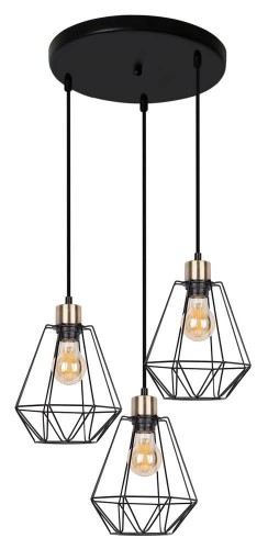 Candellux Lampa wisząca talerz czarna/patyna druciana Primo 33-00323 33-00323