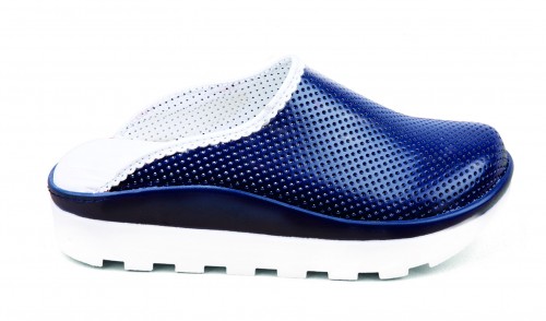 CARINE Obuwie zawodowe CARINE LUX SABO rozm 36 Trepy medyczne chodaki NT045 biała podeszwa kolor granatowy TOW017917