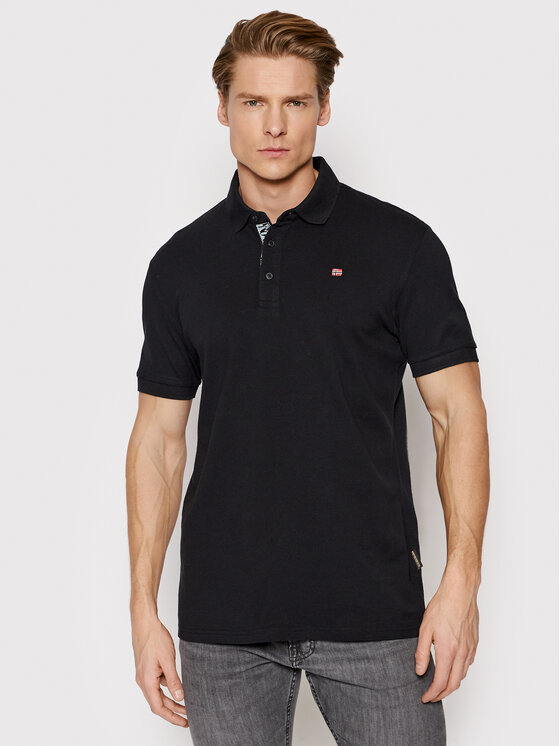 Napapijri Polo Eolanos 3 NP0A4GB3 Czarny Regular Fit