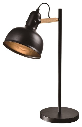 Candellux Lampa stołowa gabinetowa czarna E27 klosz szklany 40W Reno 41-80066 41-80066