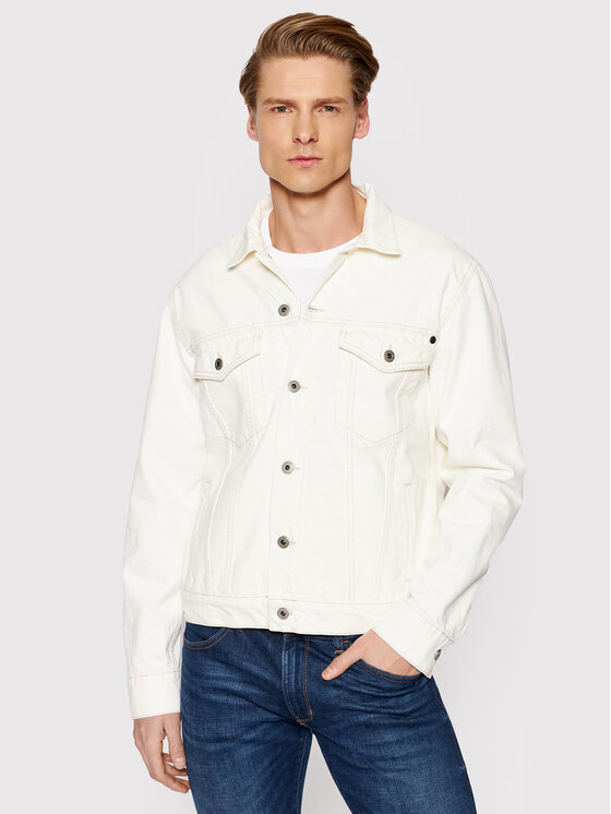 Pepe Jeans Kurtka jeansowa Pinner PM402465 Beżowy Regular Fit