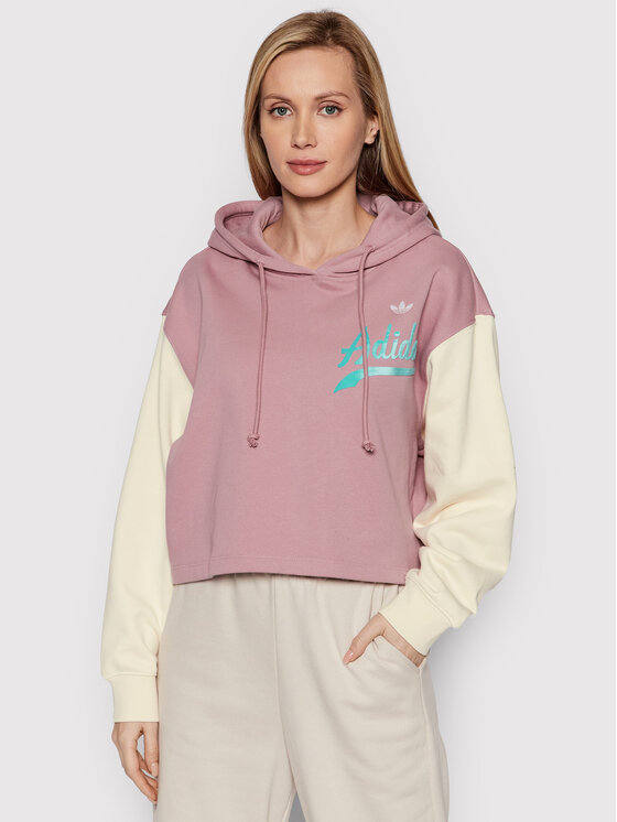 Adidas Bluza Hoodie HD9784 Różowy Relaxed Fit