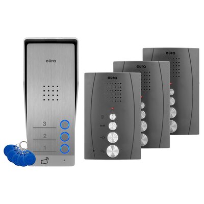 Eura-Tech Zestaw domofonowy ADP-63A3 Grafitowy