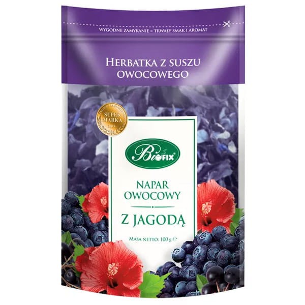 Bifix Bi Fix Napar Owocowy z Jagodą 100g liść NAP.JAGOD.100G
