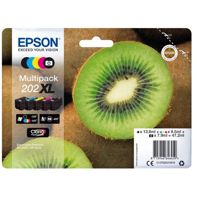 INK EPSON EPSON Tusz EPSON MultiPack 202XL Kolorowy (C13T02G74010)
