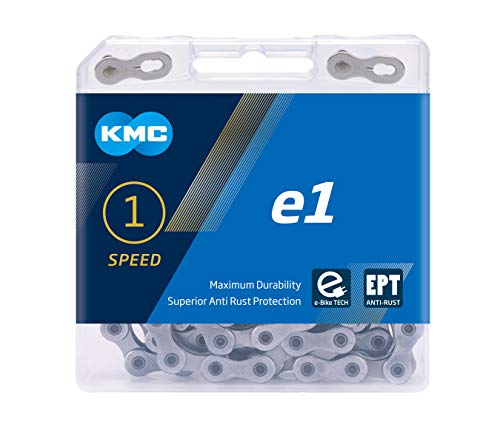KMC E1 EPT jednobiegowy łańcuch eBike, ciemnosrebrny, 130 ogniw