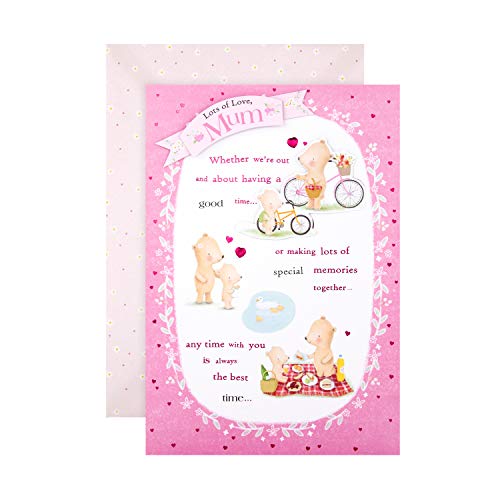 Hallmark 100 procent możliwa do recyklingu karta na Dzień Matki dla mamy od stempla - śliczny ilustrowany wzór z wierszem