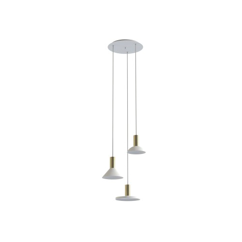 Nowodvorski Lampa wisząca do salonu GU10 10W HERMANOS III wys. 130cm biały 8031