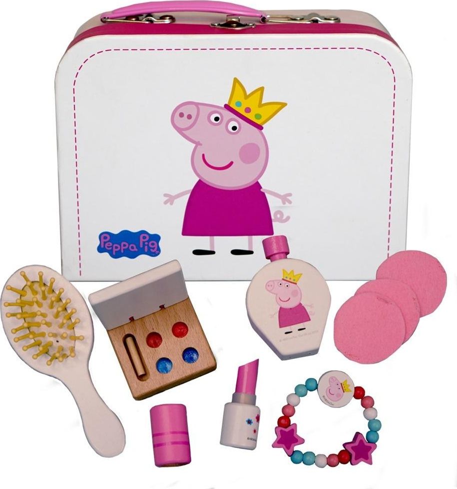Barbo Toys Drewniany zestaw piękności w walizce Świnka Peppa