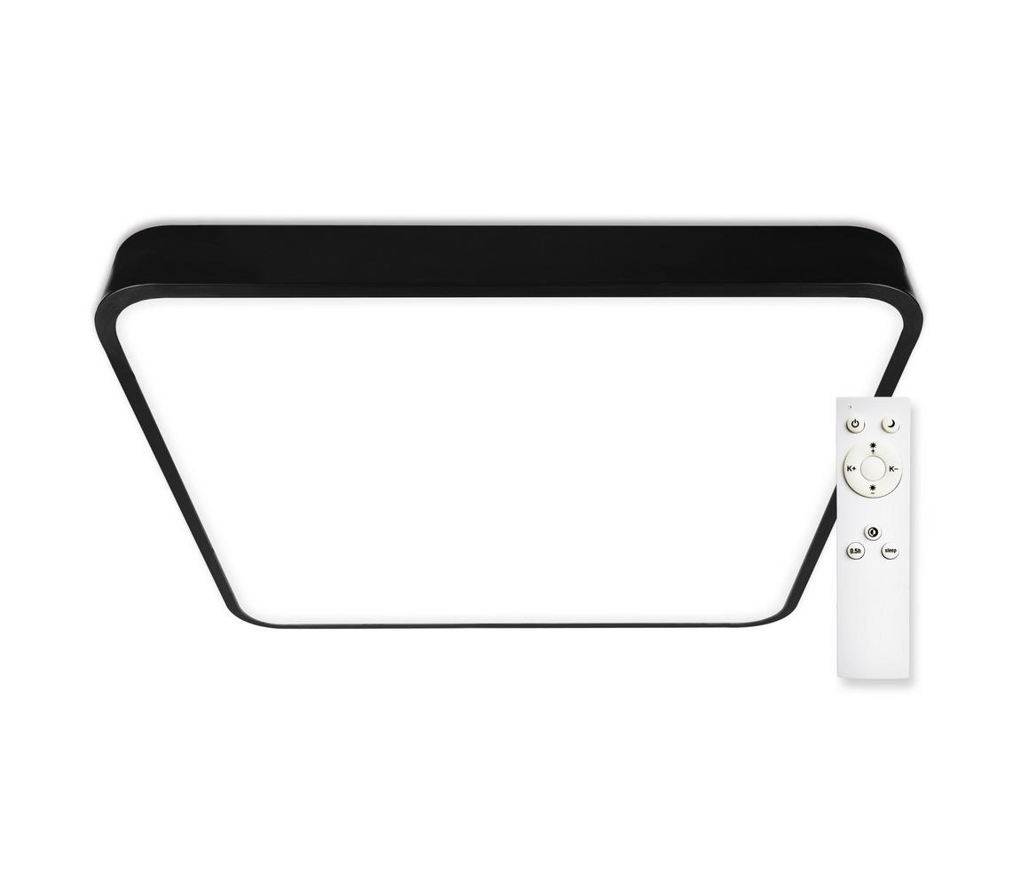 Top Light - LED Plafon ściemnialny LED/60W/230V czworokątny czarny + pilot