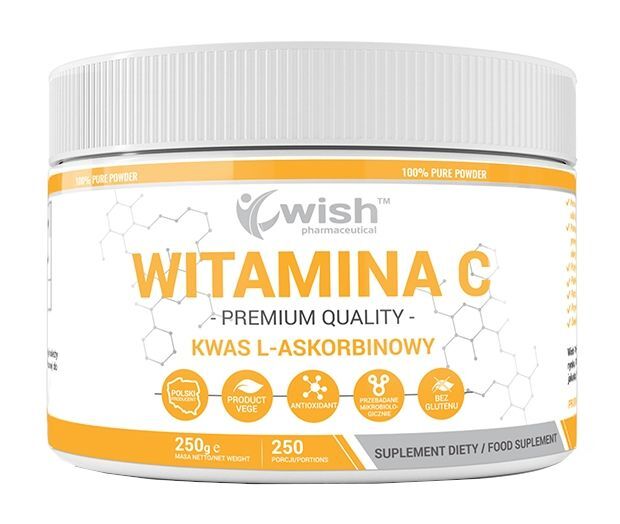 WISH Pharmaceutical WISH PHARMACEUTICAL  Vitamin C 1000mg Kwas L-Askorbinowy 250 g