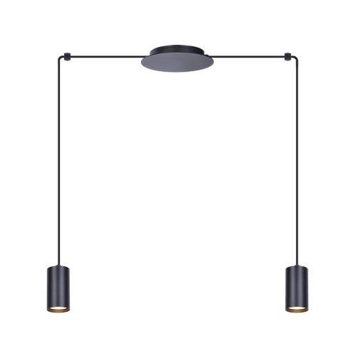 Kaja Oświetlenie Czarna lampa wisząca z możliwością regulacji K-4896 PUERTO K-4896