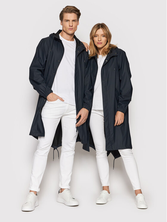 Rains Kurtka przeciwdeszczowa Unisex 18140 Granatowy Regular Fit