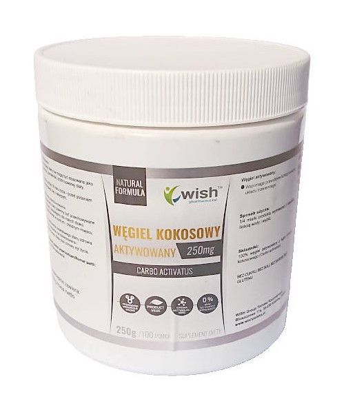 TOMASZ KACZMARCZYK WISH GROUP Wish Węgiel kokosowy Aktywowany 250 mg 250 g