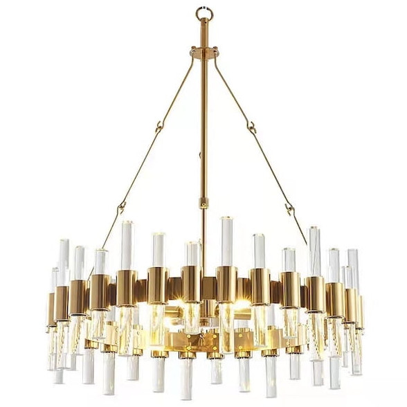Wisząca lampa jadalniana CGLICHT60 tuby nad stół mosiądz