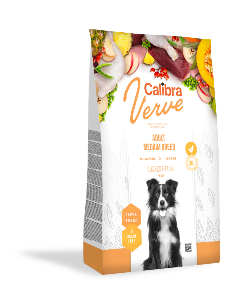 Calibra Dog Verve Adult Medium Breed Chicken & Duck 12kg