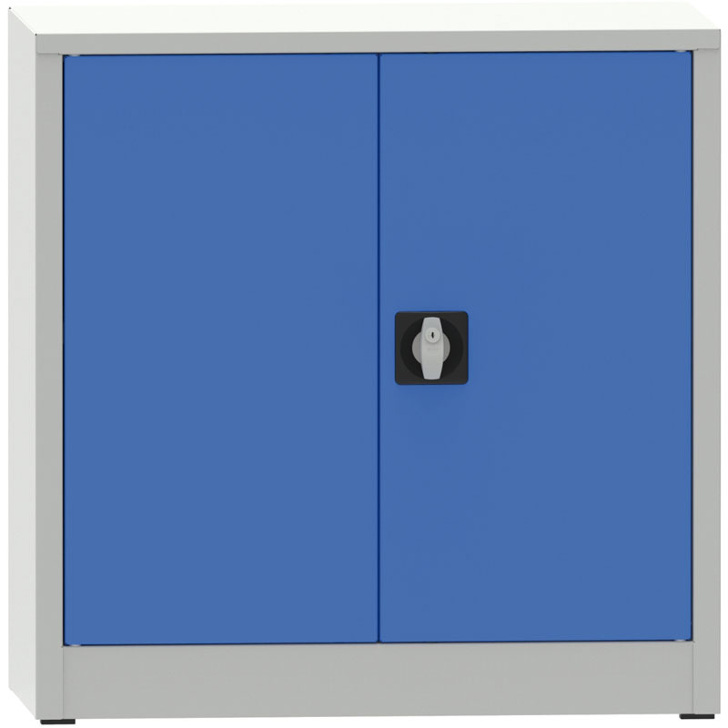 PARTNER B2B Warsztatowa szafa półkowa na narzędzia KOVONA JUMBO, 1 półka, spawana, 800 x 600 x 800 mm, szara / niebieska 178640