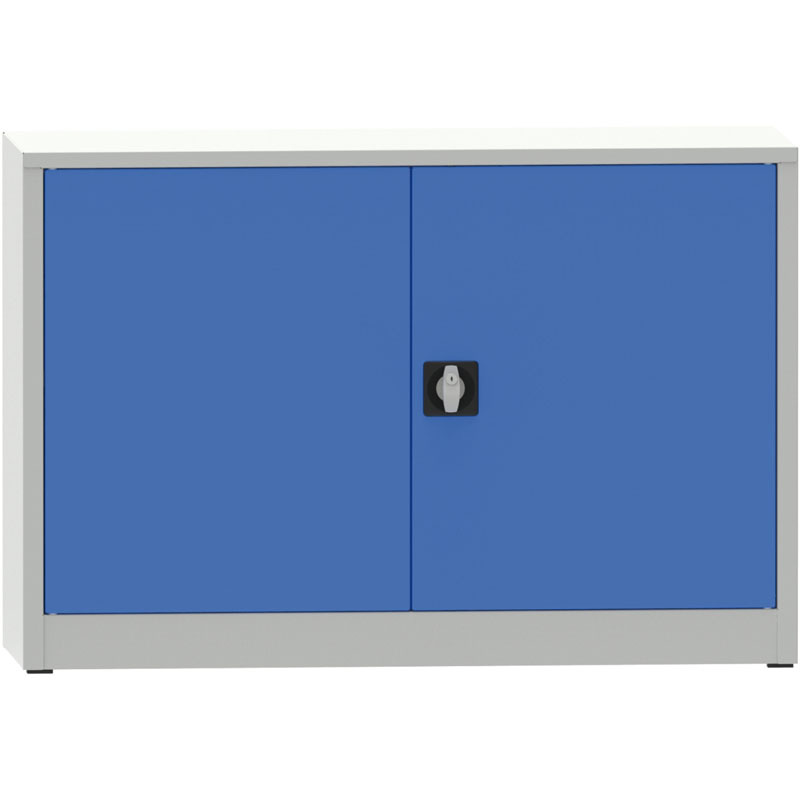 PARTNER B2B Warsztatowa szafa półkowa na narzędzia KOVONA JUMBO, 1 półka, spawana, 1200 x 500 x 800 mm, szara / niebieska 178655