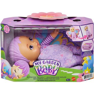 Mattel My Garden Baby Bobasek-motylek Miękka lalka fioletowa HBH37_HBH39 HBH37_HBH39