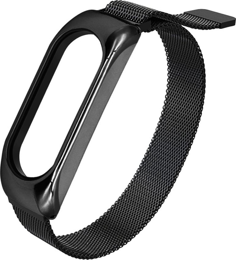 Braders Metalowa Bransoleta do Mi Band 3 / 4 / 5 / 6 czarny