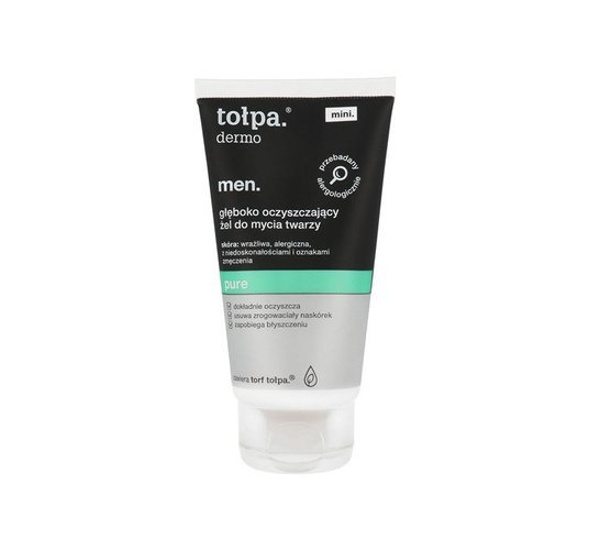 Tołpa Dermo Men Pure Mini Żel do mycia twarzy głęboko oczyszczający 75ml