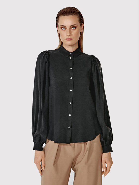 Simple Koszula SI22-KOD001 Czarny Regular Fit