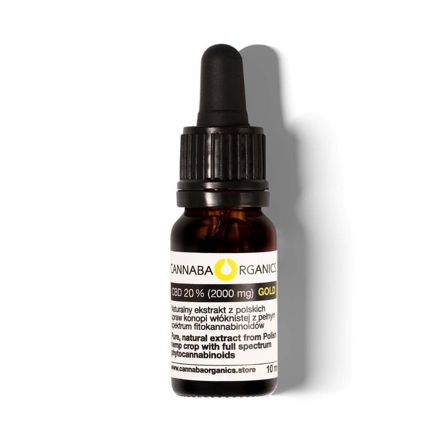 Cannaba Organics buteleczka 10 ml oleju 20% CBD (1000 mg) bez chlorofilu