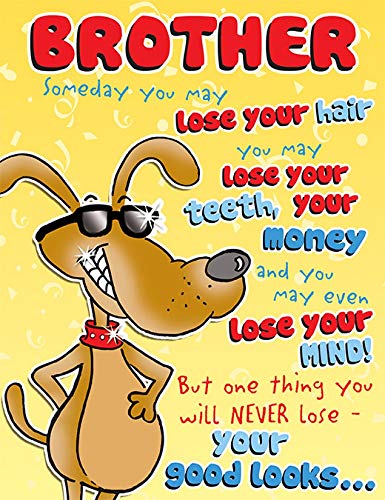 Piccadilly Greetings Humour kartka urodzinowa brat - 20 x 15 cm - Piccadilly Greetings A10262