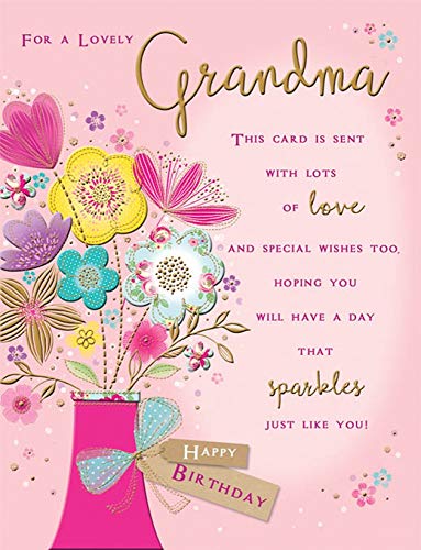 Piccadilly Greetings Tradycyjna kartka urodzinowa babcia  20 x 15 cm  pozdrowienia Piccadilly A11490