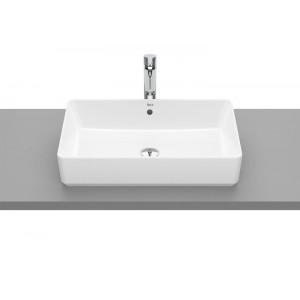 Roca A3270Y2S00 GAP Umywalka nablatowa prostok$475tna 60x37 cm bez otworu na bateri$476 z przelewem Supraglaze$477