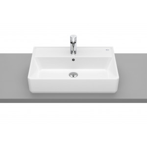 Roca A3270MNS00 GAP Umywalka nablatowa prostok$385tna 60x42 cm z otworem na bateri$386 z przelewem Supraglaze$387