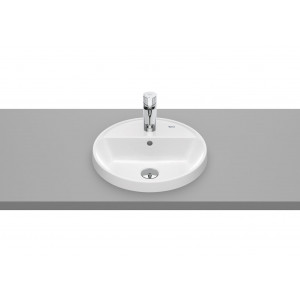 Roca A3270Y4S00 GAP Umywalka blatowa okr$520g$521a 40 cm z otworem na bateri$522 z przelewem Supraglaze$523