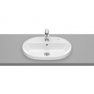 Roca A3270Y6S00 GAP Umywalka blatowa owalna 55x40 cm z otworem na bateri$441 z przelewem Supraglaze$442