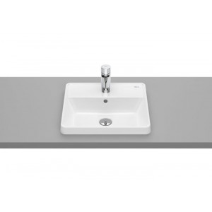 Roca A3270Y9S00 GAP Umywalka blatowa prostok$634tna 42x39 cm z otworem na bateri$635 z przelewem Supraglaze$636