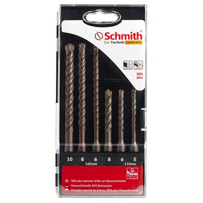 Schmith Komplet Wierteł do Betonu SDS Plus 5-8mm SQWSDS-M-02 19958