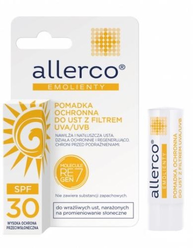 Allerco Allerco Pomadka ochronna do ust z filtrem UVA/UVB 4,9g